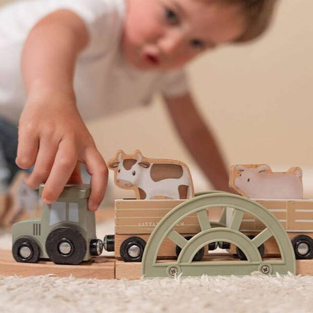 Little Dutch Pociąg z torami Little Farm FSC LD7151