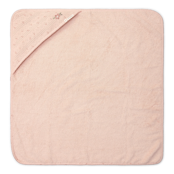 Little Dutch Bawełniany ręcznik z kapturem Pure Blossom 75 x 75 cm