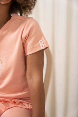 Little Dutch T-shirt z krótkim rękawem Flower Pink - 98 CL24021124