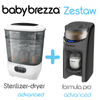 ZESTAW: Ekspres do mleka Baby Brezza Formula Pro Advanced Charcoal + Sterilizer Dryer Advanced