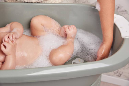 Zestaw bébé-jou Wanienka Sense Edition z czujnikiem Breeze Green 420230 + stojak