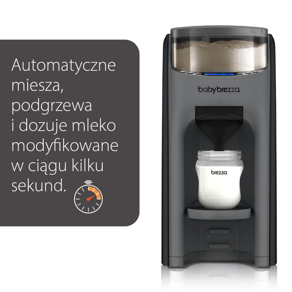 TANIEJ W ZESTAWIE: Ekspres do mleka Baby Brezza Formula Pro Advanced Charcoal + Sterilizer Dryer Advanced