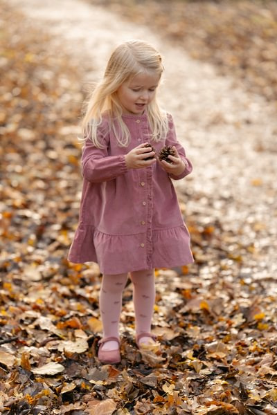 Little Dutch Rajstopy 2-pak Sand/Velvet Rose - 98/104