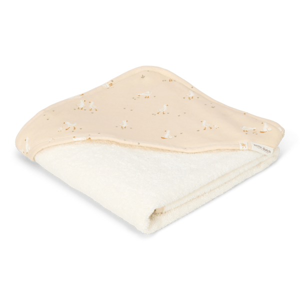 Little Dutch Bawełniany ręcznik z kapturem Little Goose 75 x 75 cm