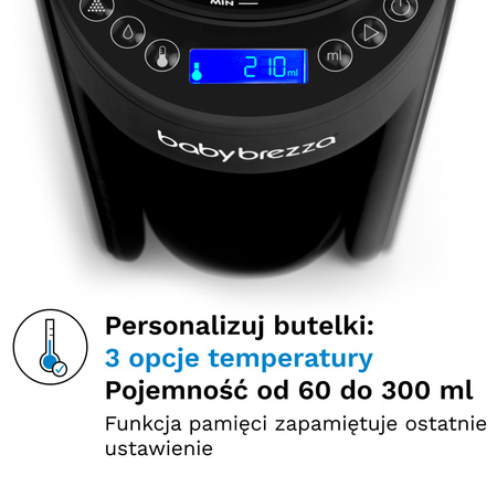 Ekspres do mleka Baby Brezza Formula Pro Advanced All Black + GRATIS lejek + pokrywa