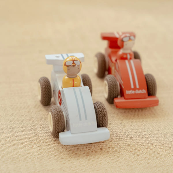 Little Dutch Samochody wyścigowe 2 sztuki FSC Uszkodzone opakowanie