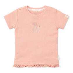 Little Dutch T-shirt z krótkim rękawem Flower Pink - 74 CL24021120