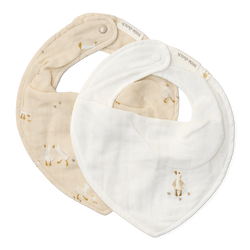 Little Dutch Apaszko-bandanka muślinowa - zestaw 2 szt. Blueberry Leaves & Sage