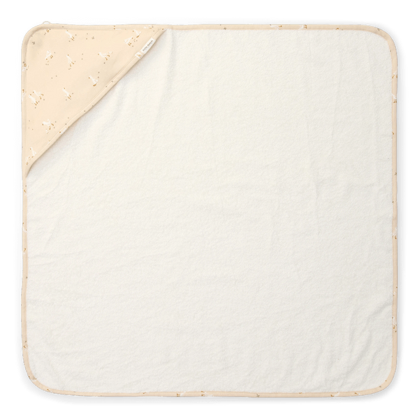 Little Dutch Bawełniany ręcznik z kapturem Little Goose 75 x 75 cm