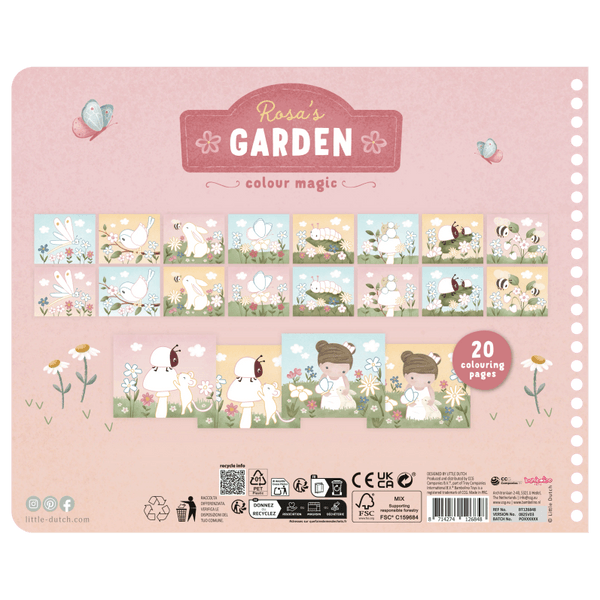 Little Dutch Kreatywny zeszyt z kredkami Rosa & Friends