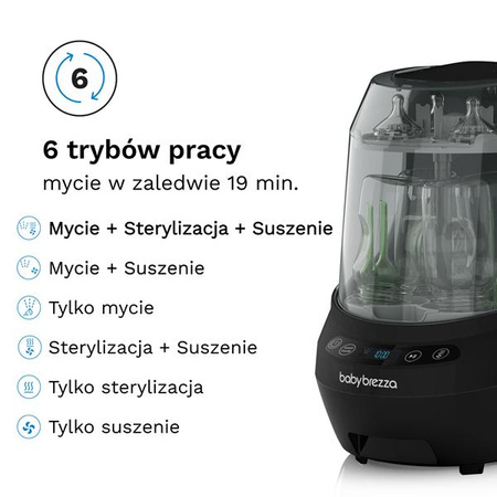 Baby Brezza Пляшкомийник Pro Black 