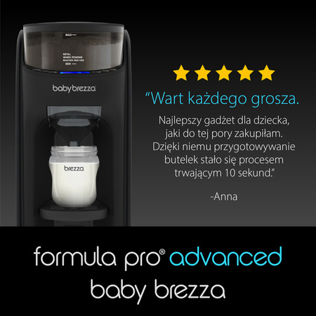 Ekspres do mleka Baby Brezza Formula Pro Advanced All Black + GRATIS lejek + pokrywa