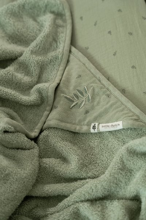 Little Dutch Bawełniany ręcznik z kapturem 100x100 cm Blossom