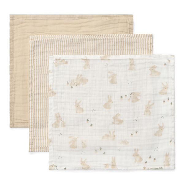 Little Dutch Chusteczki muślinowe 25x25 cm Baby Bunny
