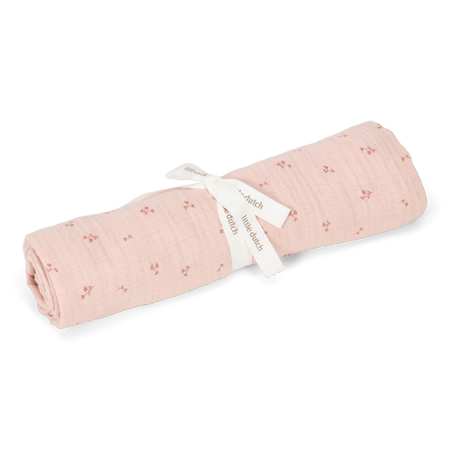 Little Dutch Otulacz muślinowy 120x120 cm Blueberry Leaves