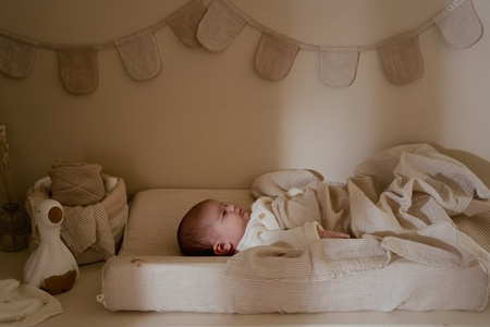 Little Dutch Otulacz muślinowy 120x120 cm Blueberry Leaves