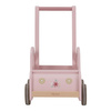 Little Dutch Wózeczek drewniany na zabawki Pink FSC