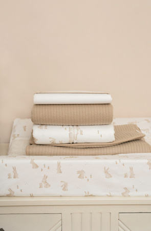 Little Dutch Bawełniany ręcznik Pure Beige - 75 x 75 cm TE50623021