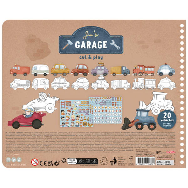 Little Dutch Kreatywny zeszyt z nożyczkami Jim & Friends