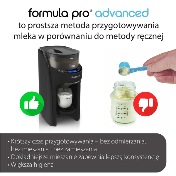 TANIEJ W ZESTAWIE: Ekspres do mleka Baby Brezza Formula Pro Advanced All Black+ Sterilizer Dryer Advanced