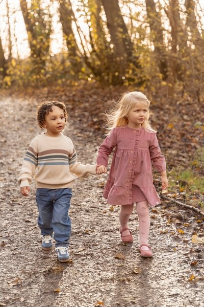 Little Dutch Rajstopy 2-pak Sand/Velvet Rose - 74/80