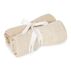 Little Dutch Otulacze muślinowe 70 x 70 cm (2 szt.) Pure Soft Beige