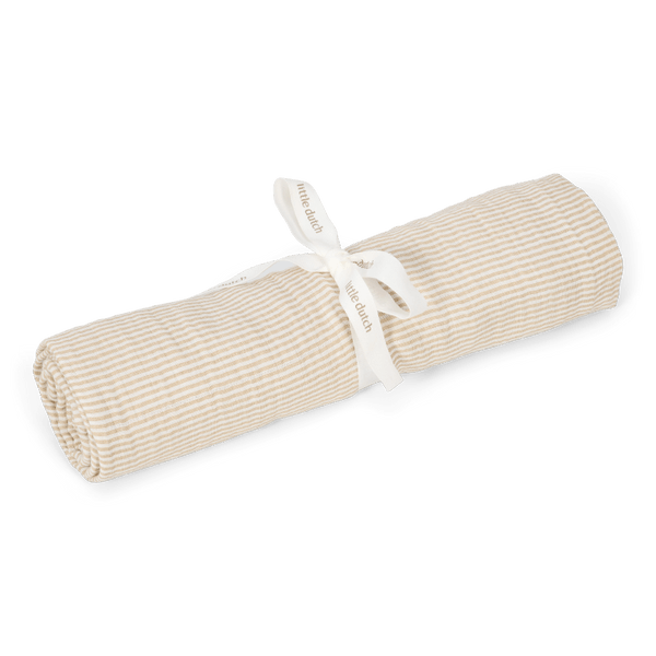 Little Dutch Otulacz muślinowy 120 x 120 cm Pure Soft Beige