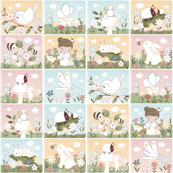 Little Dutch Kreatywny zeszyt z kredkami Rosa & Friends