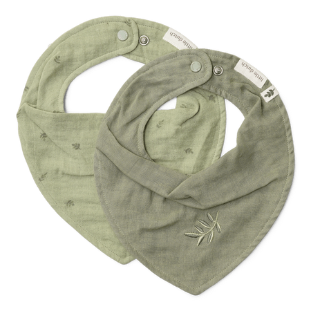 Little Dutch Apaszko-bandanka muślinowa - zestaw 2 szt. Blueberry Leaves & Sage