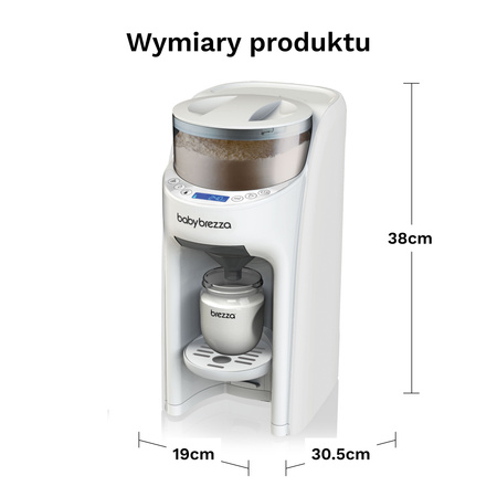 Ekspres do mleka Baby Brezza Formula Pro Advanced All White + GRATIS lejek + pokrywa