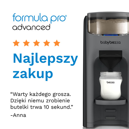 Ekspres do mleka Baby Brezza Formula Pro Advanced Charcoal + GRATIS lejek + pokrywa