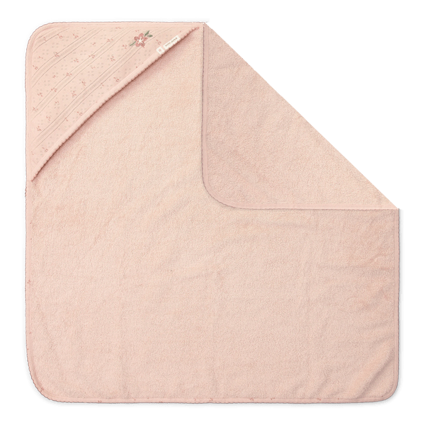 Little Dutch Bawełniany ręcznik z kapturem Pure Blossom 75 x 75 cm