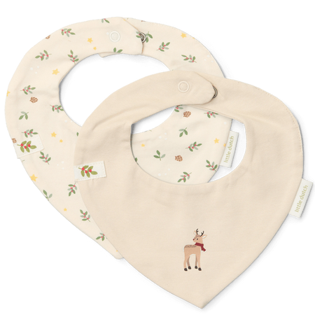 Little Dutch Apaszko-bandanka muślinowa - zestaw 2 szt. Blueberry Leaves & Sage