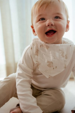 Little Dutch Apaszko-bandanka muślinowa - zestaw 2 szt. Blueberry Leaves & Sage