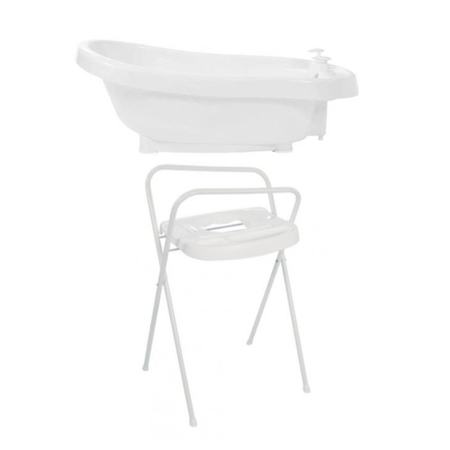 Zestaw bébé-jou Wanienka Thermo Biała 426001 + stojak 103 cm