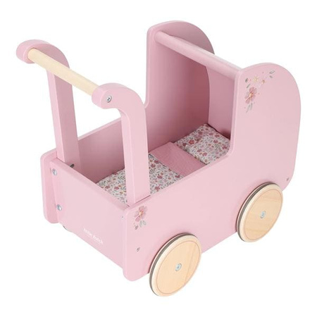 Little Dutch Drewniany wózek dla lalek z pościelą FSC LD7096