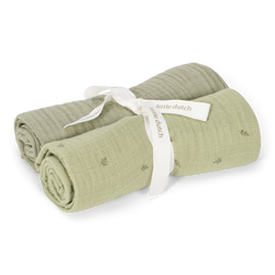 Little Dutch Otulacze muślinowe 70 x 70 cm (2 szt.) Pure Sage