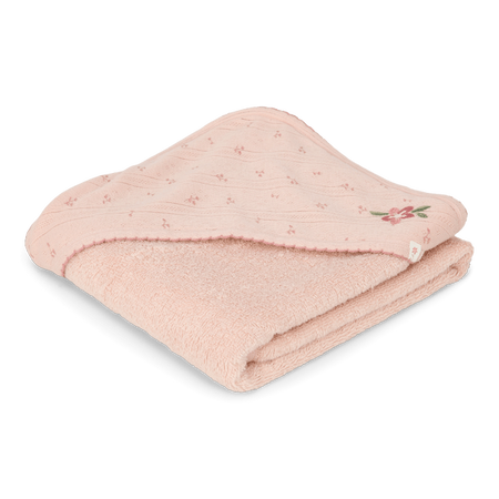 Little Dutch Bawełniany ręcznik z kapturem 100x100 cm Blossom