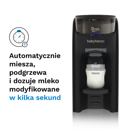 Ekspres do mleka Baby Brezza Formula Pro Advanced All Black + GRATIS lejek + pokrywa