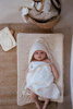 Little Dutch Bawełniany ręcznik z kapturem Little Goose 75 x 75 cm