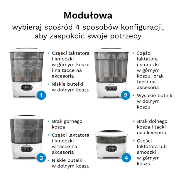 TANIEJ W ZESTAWIE: Ekspres do mleka Baby Brezza Formula Pro Advanced + Sterilizer Dryer Advanced
