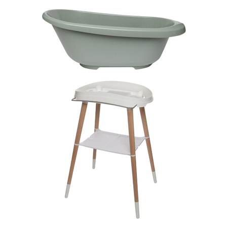Zestaw bébé-jou Wanienka Sense Edition z czujnikiem Breeze Green 420230 + stojak