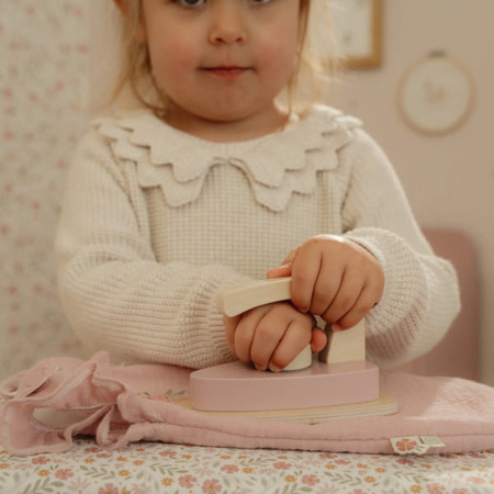 Little Dutch Drewniany wózek dla lalek z pościelą FSC LD7096