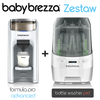 ZESTAW: Ekspres do mleka Baby Brezza Formula Pro Advanced + Bottle Washer Pro All White