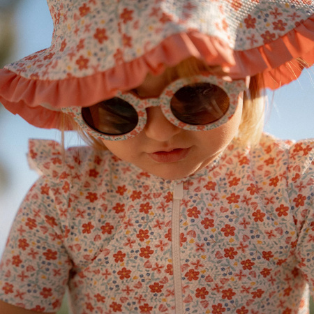 Little Dutch Swimsuit z krótkim rękawem Sunny Flowers - 98/104