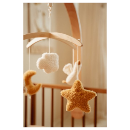 Little Dutch Karuzela do łóżeczka drewniana Newborn Naturals FSC