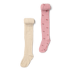 Little Dutch Rajstopy 2-pak Sand / Warm rose rozm. 74/80