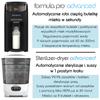 TANIEJ W ZESTAWIE: Ekspres do mleka Baby Brezza Formula Pro Advanced All Black+ Sterilizer Dryer Advanced
