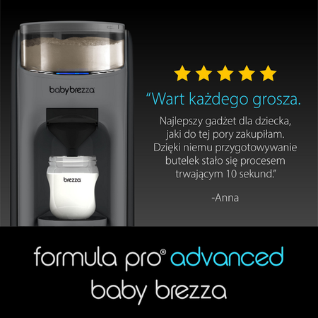 Ekspres do mleka Baby Brezza Formula Pro Advanced Charcoal + GRATIS lejek + pokrywa