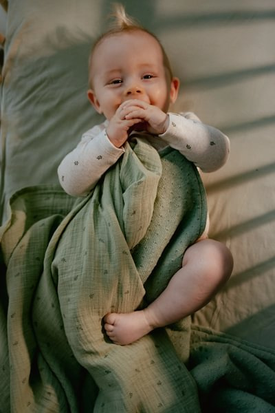 Little Dutch Ocieplany kocyk 100 x 70cm Pure Sage